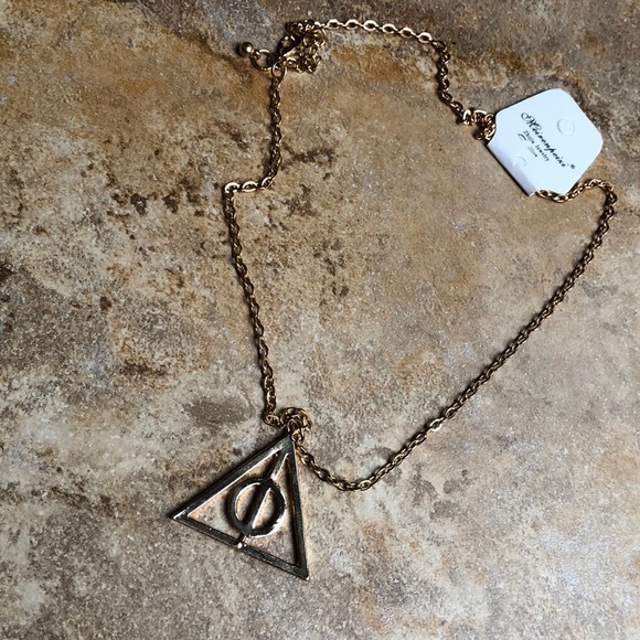 Harry potter deathly hollows gold necklace - Picture 3 of 4